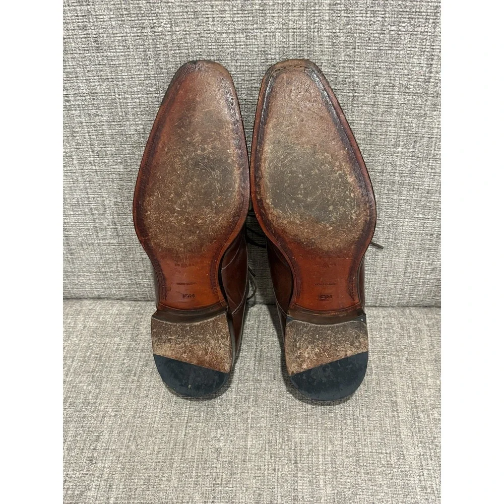 Men's Mezlan French Toe Oxford Dress Shoes Brown 10M